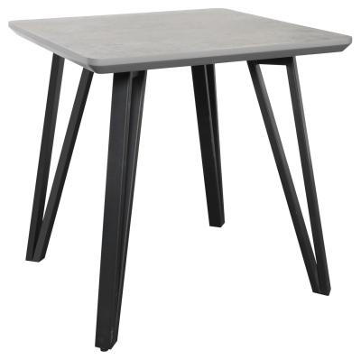 Product photograph of Tetro Grey Concrete Effect Lamp Table With Hairpin Legs from Choice Furniture Superstore