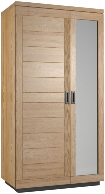 Product photograph of Fusion Oak 2 Door Wardrobe from Choice Furniture Superstore