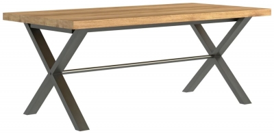 Product photograph of Fusion 190cm Oak Dining Table - 6 Seater from Choice Furniture Superstore