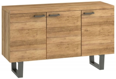 Product photograph of Fusion 3 Door Medium Sideboard - Comes In Oak And Stone Effect Options from Choice Furniture Superstore