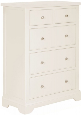 Product photograph of Lily White Painted 2 Over 3 Drawer Chest from Choice Furniture Superstore