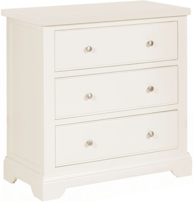 Product photograph of Lily White Painted 3 Drawer Chest from Choice Furniture Superstore