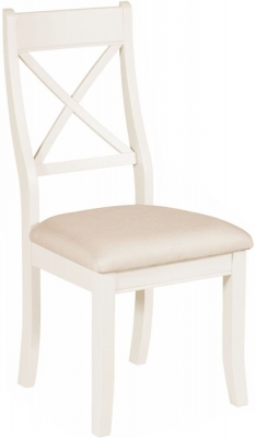 Image of Lily White Painted Bedroom Chair