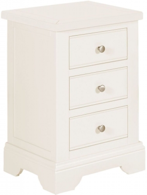 Product photograph of Lily White Painted 3 Drawer Bedside Cabinet from Choice Furniture Superstore