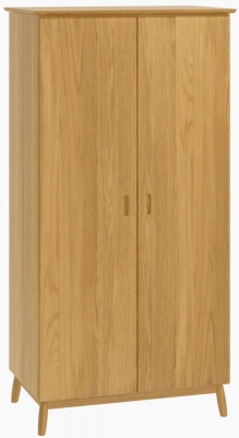 Product photograph of Malmo Oak 2 Door Double Wardrobe from Choice Furniture Superstore