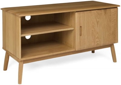 Product photograph of Malmo Oak Small Tv Cabinet from Choice Furniture Superstore
