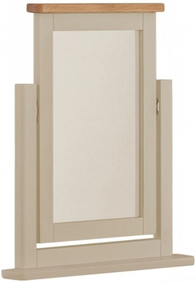 Product photograph of Portland Pebble Painted Dressing Mirror from Choice Furniture Superstore