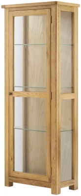 Product photograph of Portland Display Cabinet - Comes In Oak Stone Painted Ivory White Painted from Choice Furniture Superstore