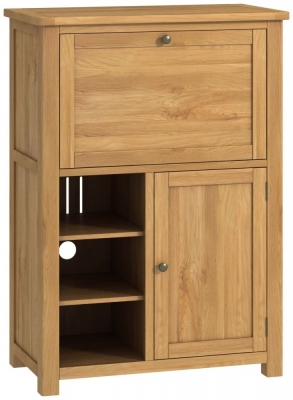 Product photograph of Portland Oak Low Bureau from Choice Furniture Superstore
