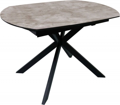 Product photograph of Tetro Motion Concrete Effect 4 Seater Extending Dining Table from Choice Furniture Superstore