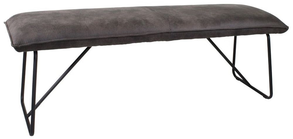 Large leather deals bench