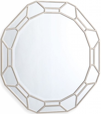 Image of Vida Living Rosa Geometric Round Mirror