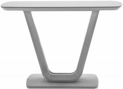 Product photograph of Vida Living Lazzaro Light Grey Matt Console Table from Choice Furniture Superstore