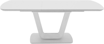 Vida Living Lazzaro 160cm-200cm White High Gloss 8 Seater Extending Dining Table