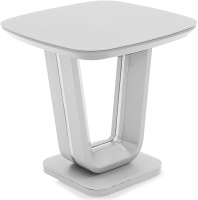 Image of Vida Living Lazzaro White High Gloss Lamp Table
