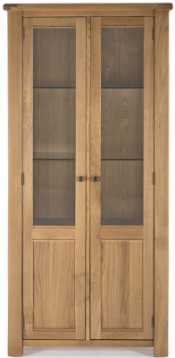 Product photograph of Vida Living Breeze Oak Display Cabinet from Choice Furniture Superstore