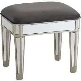 Product photograph of Vida Living Rosa Mirrored Dressing Stool from Choice Furniture Superstore