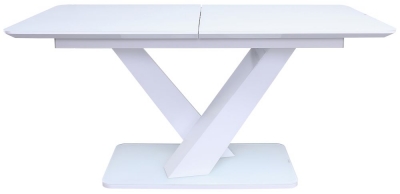 Product photograph of Vida Living Rafael 120cm-160cm White Gloss Extending Dining Table from Choice Furniture Superstore