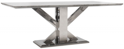 Product photograph of Vida Living Tremmen 160cm Grey Marble Dining Table - 6 Seater from Choice Furniture Superstore