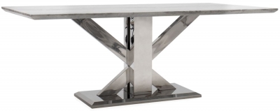 Product photograph of Vida Living Tremmen 180cm Grey Marble Dining Table from Choice Furniture Superstore