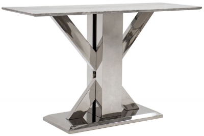 Product photograph of Vida Living Tremmen Grey Marble Console Table from Choice Furniture Superstore