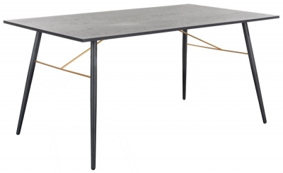 Product photograph of Vida Living Barcelona 160cm Black Dining Table from Choice Furniture Superstore
