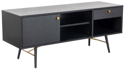 Product photograph of Vida Living Barcelona Black Tv Unit from Choice Furniture Superstore