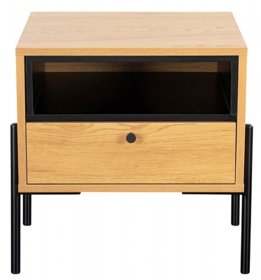 Product photograph of Vida Living Madrid 1 Drawer Bedside Table from Choice Furniture Superstore