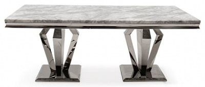 Product photograph of Vida Living Arturo 180cm Grey Marble Dining Table from Choice Furniture Superstore