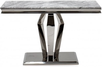 Product photograph of Vida Living Arturo Grey Marble Console Table from Choice Furniture Superstore