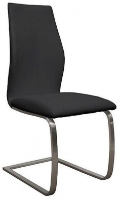 Image of Vida Living Irma Black Faux Leather Dining Chair (Sold in Pairs)