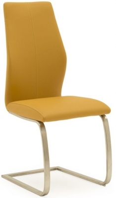 Image of Vida Living Irma Pumpkin Faux Leather Dining Chair (Sold in Pairs)