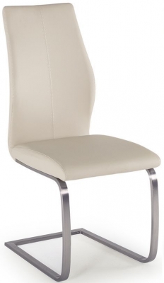 Image of Vida Living Irma Taupe Faux Leather Dining Chair (Sold in Pairs)