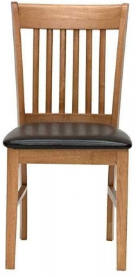 Product photograph of Vida Living Cleo Slatted Back Oak Dining Chair Sold In Pairs from Choice Furniture Superstore