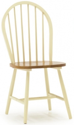 Product photograph of Vida Living Windsor Spindle Back Buttermilk Dining Chair Sold In Pairs from Choice Furniture Superstore