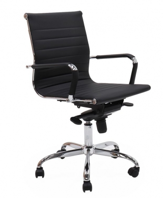 Product photograph of Vida Living Boardroom Black Office Chair Velvet Fabric Upholstered from Choice Furniture Superstore