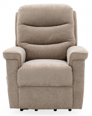 Product photograph of Vida Living Glencoe Mink Fabric Recliner Armchair from Choice Furniture Superstore
