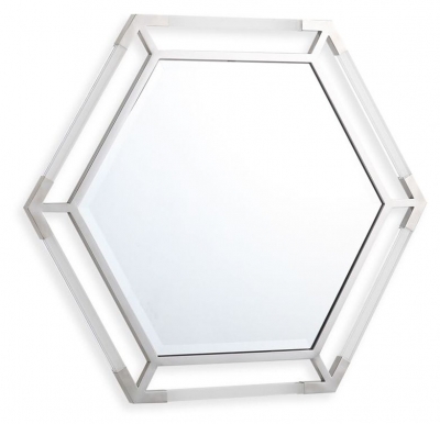 Product photograph of Vida Living Marissa Hexagonal Mirror from Choice Furniture Superstore
