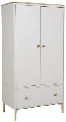 Product photograph of Vida Living Marlow Cashmere Oak 2 Door 1 Drawer Combi Wardrobe from Choice Furniture Superstore