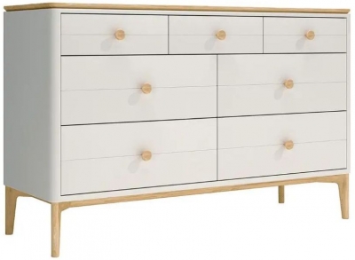 Image of Vida Living Marlow Cashmere Oak 7 Drawer Dressing Chest