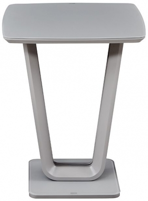 Product photograph of Vida Living Lazzaro Light Grey Matt Bar Table from Choice Furniture Superstore