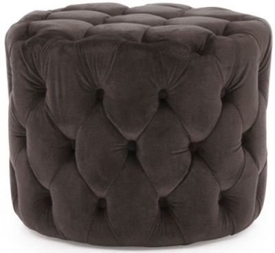 Product photograph of Clearance - Vida Living Perkins Misty Velvet Footstool - D636 from Choice Furniture Superstore