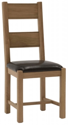 Product photograph of Vida Living Breeze Oak Brown Dining Chair Sold In Pairs from Choice Furniture Superstore