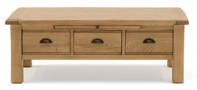 Product photograph of Vida Living Breeze Oak Storage Coffee Table from Choice Furniture Superstore