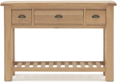 Product photograph of Vida Living Breeze Oak Console Table from Choice Furniture Superstore
