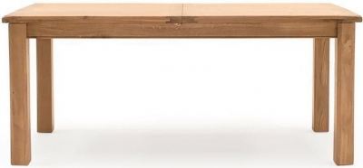 Product photograph of Vida Living Breeze Oak 140cm-180cm Extending Dining Table from Choice Furniture Superstore