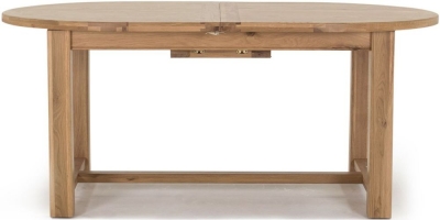 Product photograph of Vida Living Breeze Oak 180cm-220cm Oval Extending Dining Table from Choice Furniture Superstore