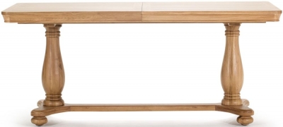 Product photograph of Vida Living Carmen Oak 180cm-230cm Extending Dining Table from Choice Furniture Superstore