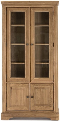 Product photograph of Vida Living Carmen Oak Display Cabinet from Choice Furniture Superstore