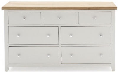 Product photograph of Vida Living Ferndale Grey Painted 7 Drawer Dresser Chest from Choice Furniture Superstore
